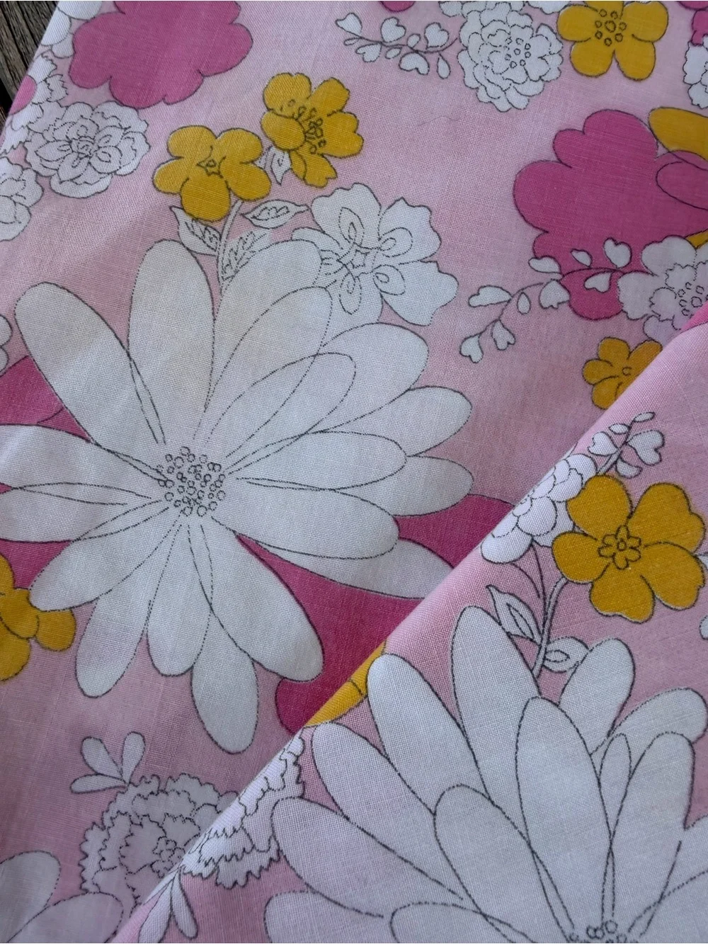 VTG Cannon Monticello Pink Blossom Festival 2-Piece Sheet Set Flower Power READ